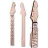 Yinfente Chitarra elettrica Collo 24 Fret 25.5 Pollice Tastiera in legno d'acero con Rilegatura Nera Sostituzione Firebird testa Vine Inlay FAI DA TE collo chitarra