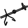 PartsPlanet Stand Supporto Per Chitarra Elettrica Montaggio a Parete Muro Orizzontale Colore Nero Braccio Gancio Reggi Chitarra Da Esposizione