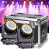 Osusuent 2 Pezzi con Flight Case 19x15W Teste Mobili LED Luci da Palco, 4 in 1 Luci da Palcoscenico, dmx512 Beam Zoom Luci da Discoteca professionale DJ luci per Festa, Matrimonio, Club e Spettacoli