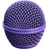Wokyo Testa di Microfono di Ricambio, Griglia per Microfono in Acciaio a Maglia, Testa per Griglia a Sfera con Schiuma Interna, Compatibile con SM58 (Viola, 1 pezzo)