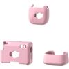 Generico Custodia protettiva per DJI Mic Mini Custodia in silicone Microfono Vano di ricarica Protezione della polvere Accessori manica (1 TX+1 RX Set Pink)