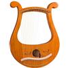 Pyatofly Lyre Harp, 19 corde di violino greco, 19 corde di modelli unici intagliati simboli fonetici, per gli amanti della musica, per principianti, ecc