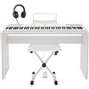 Gear4music Pianoforte Digitale 88 Tasti Pesati con Supporto e Sgabello Bianco