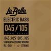 La Bella Strings »RX SERIES STAINLESS STEEL - RX-S4D - E-BASS« Corde per Basso Elettrico - Stainless Steel - 045-105