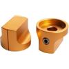 HWWW 1 manopola del potenziometro for amplificatore for chitarra audio da 20 x 15 mm, in lega di alluminio, a forma di becco d'anatra.(Golden)