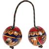 FUTUREORYY Shaker in Legno Palla Ritmica Dipinto a Mano, Percussione | Agitatore di Musicale, Musica Egg Shaker, Rhythm Double Balls Shaker Stile Casuale