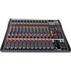 Dettchan Mixer audio, mixer audio a 12 canali con microfono XLR, presa 48 V, alimentatore per la registrazione dei computer, per la casa, KTV, campus, conferenze, 51,5 x 34 x 3,7 cm