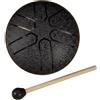 Generico Handpan, Tamburo a Lingua D'acciaio da 4 Pollici, 8 Note, con Libro di Musica, Strumenti a Percussione Rilassanti in Stile Rain Drum, Regalo Musicale per Adulti(Nero,6 pollici 8 note)