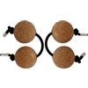 Generic Kashaka Shaker - Sonaglio a mano, musicali, 2 paia di suoni in stile africano, sonagli leggeri a percussione per danza, set musicale Asalato in sughero per spettacoli culturali o pratica ritmica