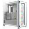 Corsair Case iCUE 4000X RGB Midi Tower Bianco con Illuminazione RGB