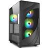 Sharkoon Case REBEL C80G RGB Midi Tower Nero con Ventole RGB