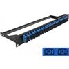 Delock - Pannello patch - Montabile in rack - SC Duplex SM X 24 - Nero Blu - 1U