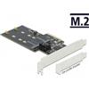 Delock Scheda PCI Express x4 SATA a 3 porte e 2 slot M.2 Key B - Basso profilo