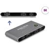 Delock Switch KVM USB-C a HDMI 8K 60 Hz con USB 2.0