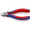 KNIPEX Tronchese laterale per elettromeccanica con impugnature, 76 22 125 | multicomponente 125 mm
