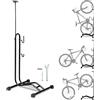 Cecaylie Rastrelliera per Biciclette 3 in 1 da 20 a 29 pollici, supporto per la manutenzione di biciclette, Reggiciclo ruota, regolabile in altezza, adatto per ruota anteriore o posteriore