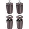 QUARKZMAN 4Pz Fermi Per Tapparelle, Fermi Per Tapparelle In Plastica 28mm Con Rondelle e Viti Per Tapparelle e Lamelle, Marrone