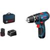 Bosch Professional Perceuse a percussion sans fil BOSCH PROFESSIONAL GSB 12V-15 + 2 batteries 2,0Ah + GAL 12V-20 + sacoche