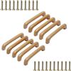 MroMax Pomelli in legno, distanza tra i fori 96 mm, lunghezza 109 mm, maniglie per armadietti, mobili da cucina, cassettiere, armadi, 10 pezzi