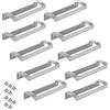 SOTECH 10 Pezzi Maniglia per Mobili LYSE Distanza Fori 160 mm Cromo Opaco | per Armadi e Porte a Soffietto Design