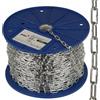 FEINZ Catena in acciaio inox 2 mm x 110 m, maglie zincate, maglie corte e saldate lateralmente, robusta catena in acciaio per edilizia, industria, giardino e agricoltura