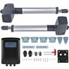 CO-Z Motore Cancello Battente 2 Ante Kit Automazione Cancello Battente con 2 Telecomandi per Porte Fino a 600kg 6m Cancello Automatico Battente con Sensori a Infrarossi Batteria Solare Compatibile