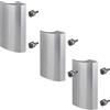 SOTECH 3 x SOTECH maniglia per porta da balcone SEJA II alluminio grigio argento anodizzato 85 x 40 x 20 mm maniglia per porta da terrazzo