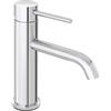 Inbagno Rubinetto lavabo in acciaio inox cromato con scarico universale click clack, flessibili e kit di fissaggio, NUEGO
