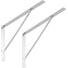 SOTECH Set di 2 supporti per scaffali (600 x 375 x 40 mm, zincati, verniciati a polvere), supporti per scaffali con traversa di stabilizzazione