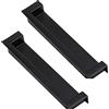 DSWZLQDXB 2 Tiretti armadio invisibile in lega di zinco manopole nascoste Maniglia a scomparsa Cassetto Anta scorrevole Scanalatura Chiusura a scomparsa Pomello da incasso (Hole spacing 128mm,Black)