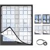 Generico Magnetico Kit Di Pellicola Isolante Per Finestre 55 60 75 80 100 120 155 160 200 300cm Pannello Termoriflettente Per Termosifoni, Pellicola Paraspifferi(Blacks,60x90cm)