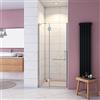 AICA ITALY porta doccia 120x190cm Per Nicchia Porta Battente Interno Esterno Con Barra Stabilizzatrice Angolo Con porta-asciugamano