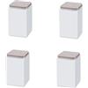 XUNFA 4 pezzi Rialzi in Acciaio al Carbonio per Sollevare le Gambe dei Mobili, Autoadesivi,Aggiungono 5 cm/10cm di Altezza a Letti, Divani,Armadi,Nero/Marrone/Bianco (60x60x102(mm),Bianco)
