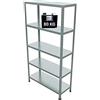 GRIMA SCAFFALE IN METALLO "ZINCATO" ETTORE KIT BULLONI 100 X 40 X H187 CM CON 5 PIANI
