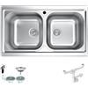 Apell TM862IPC ATMOSFERA 2 Vasche 86x50 Lavello Inox