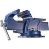 tectake® Morsa da Banco Ghisa 33x15x17 cm, Morsa da Falegname con Incudine per Banco da Lavoro, Attrezzi Falegnameria, Base Girevole, Apertura 165 mm, Ideale Fai da te in Garage o Officina - Blu