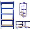 EFAN Scaffalatura per garage, 180 x 90 x 40 cm, 5 ripiani, in metallo, 175 kg per ripiano, capacità 875 kg, per cucina, ufficio, camera da letto, officina, capannone, montaggio senza bulloni