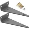 Generic Staffe da parete per mensole, 2 staffe in metallo a forma di L, staffe per mensole in legno, per mensole, staffe per mensole da parete con viti per mensole in legno