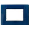 A2ZWORLD Placca Cristallo Effetto Vetro, Compatibile Con Bticino Axolute (Blu Capri)