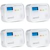 NEMAXX® CM18 Rilevatore di Monossido di Carbonio/Allarme CO con Display LCD - 85 dB, Sensore Elettrochimico, EN 50291-1:2018, Pulsante Test, 3× Batterie AA LR6, Durata del Prodotto 10 Anni - Set da 4