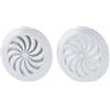 WITPOCE Griglia di ventilazione circolare da 110 mm con persiana regolabile e zanzariera/rete tonda T95a