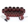 MJIKOO Set di tamburi per levigatura 50 pezzi per accessori Dremel Set di punte per accessori per levigatura a grana 80-600 Kit di levigatura Strumenti abrasivi, grana 600, misura grande