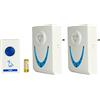 ZOREI Campanello Senza Fili Doppio, Wireless Doorbell, Campanello Wireless Da Interno, 36 Melodie (Alimentazione 220V Con Spina EU)
