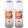 FEI FAN Smalto Spray Acrilico Per Alte Temperature, Resistente Fino a 800°C, ALLUMINIO 400ml (2 Bombolette)
