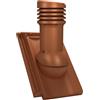 Parotec Camino di sfiato DN 125 mm passivo per Creaton - Koda Tegole di sfiato, tubo di scarico, copertura di ventilazione (Ral 8004 - Rosso Mattone)