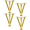 JIAOLUN123 4 Piedini per Mobili Regolabile Gambe per Mobili Gambe in Metallo Triangolare in Acciaio Inossidabile Supporto Gambe Divano Mobili Pesanti per Letti,Tavoli e al,D'oro(20cm)