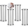 YUESHEN888 Set di 4 gambe del tavolino in vetro Gambe per Mobili in Alluminio Regolabili Nessun pugno Piedini da Tavolo autoadesivo Piedini di sostegno per mobile bagno,Colore alluminio (40cm)