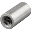 DSM-Verbindungstechnik Manicotti tondi con filettatura interna, in acciaio inox A2/V2A, manicotti di collegamento, dadi distanziatori, dado lungo (M10 x 50 mm, 50 pezzi)