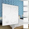 HEXIM Pannelli murali in PVC 3D - rivestimento murale bianco con effetto 3D - motivi a ghirigori (5QM confezione economica HD108 50x50cm) Pannelli moderni di pittura