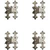 AERREGI SET CERNIERE RUSTICHE PER MOBILI ANTICHI IN FERRO - D/ 100X70MM CP31 (4, Ferro)